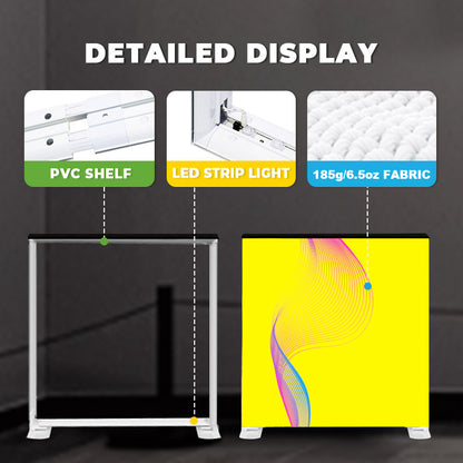 Plastic SEG Frameless Lightbox Counter 3.3x3.3ft