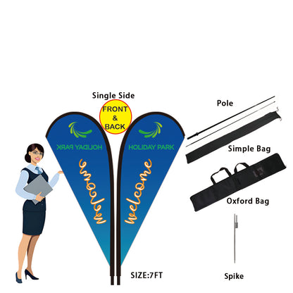 7FT Teardrop Flag