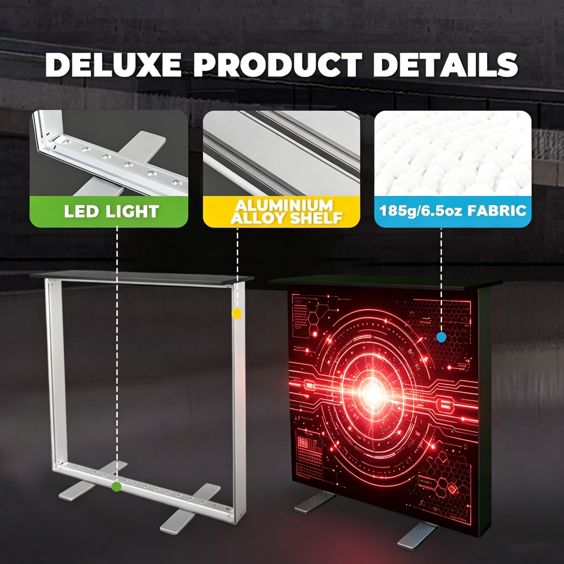 Pre SEG Frameless Lightbox Counter 3.3x3.3ft